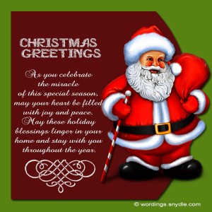Christmas – Wordings and Messages