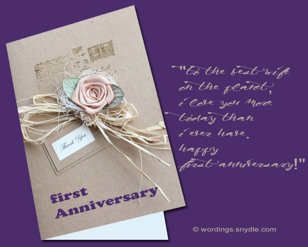 1st Wedding Anniversary Messages Wordings And Messages