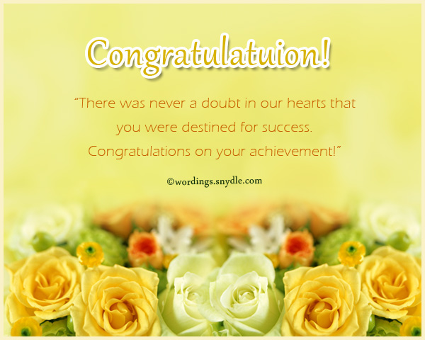 Congratulations Messages For Achievement Wordings And Messages