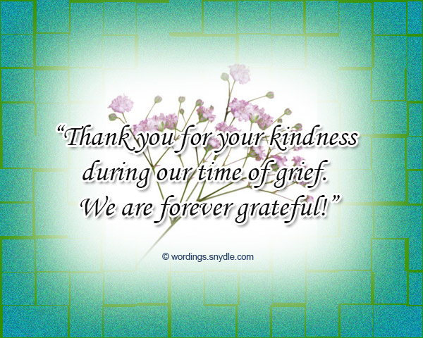 Funeral Thank You Notes Wording Wordings And Messages