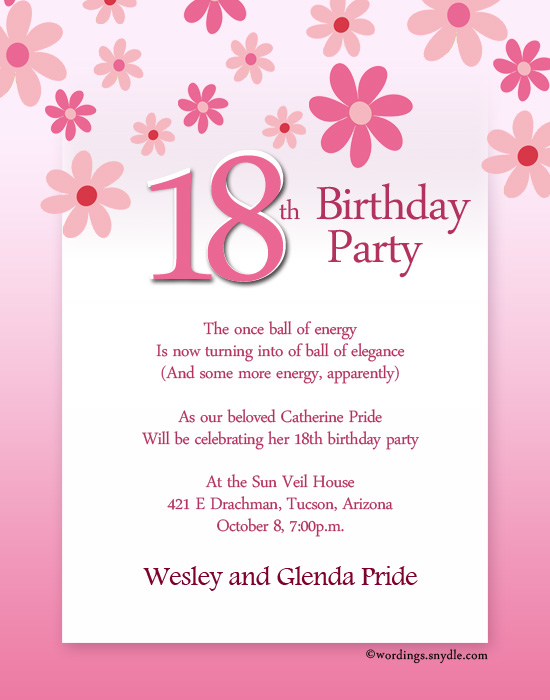 Party Invitation Message Sample 9