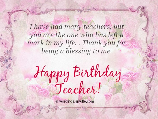 teacher-birthday- wishes Wordings and Messages