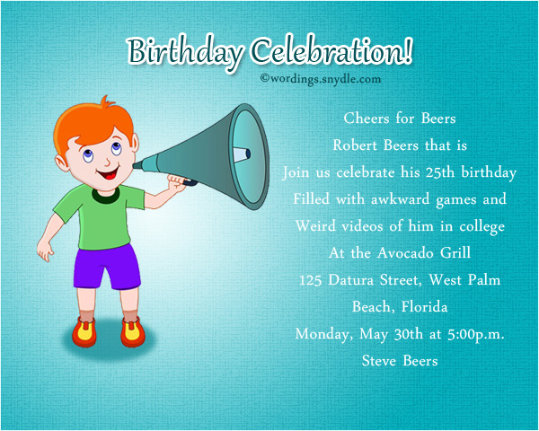 Funny Birthday Party Invitation Wording Wordings And Messages