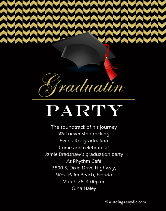 Graduation Party Invitation Letter Sample | Onvacationswall.com