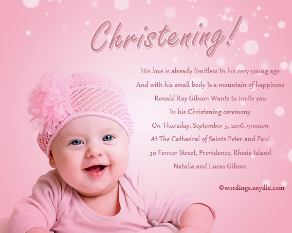 Christening Invitation Message 4