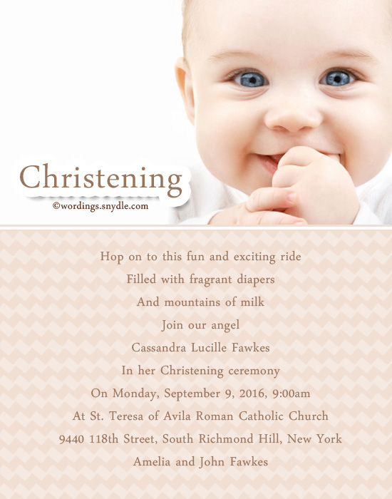 Christening Invitation Wording – Wordings and Messages