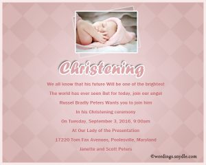 Christening Invitation Wording – Wordings And Messages