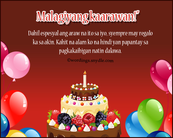 Happy Birthday Greetings In Tagalog Happy Birthday Messages In Tagalog – Wordings And Messages