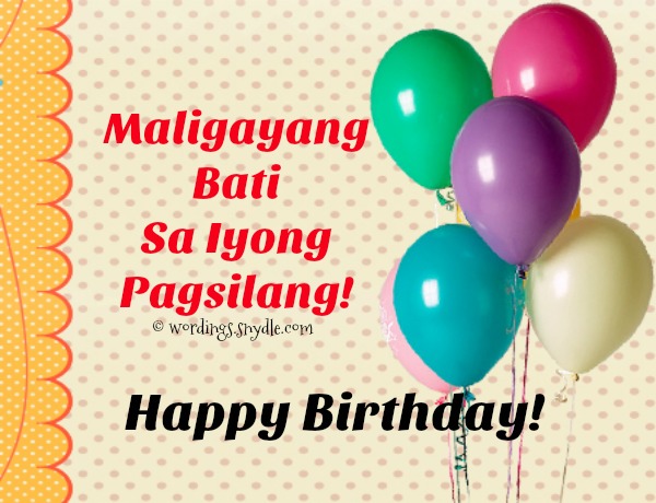 Tagalog birthday messages card Wordings And Messages