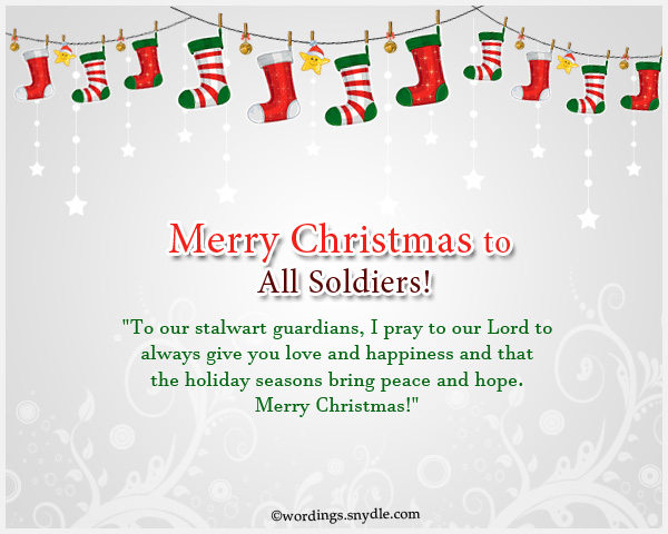 Merry Christmas Wishes for Soldiers - Wordings and Messages