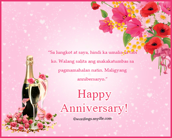 Tagalog Happy Anniversary Messages And Wishes Wordings And Messages