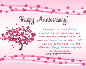 Wedding Anniversary Messages for Husband – Wordings and Messages